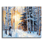 Goldene Winterstunde – Malen nach Zahlen