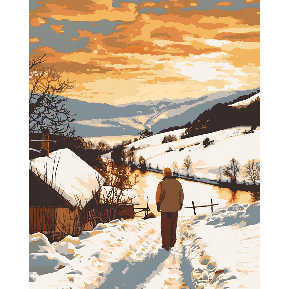 Winters Reise - Malen nach Zahlen