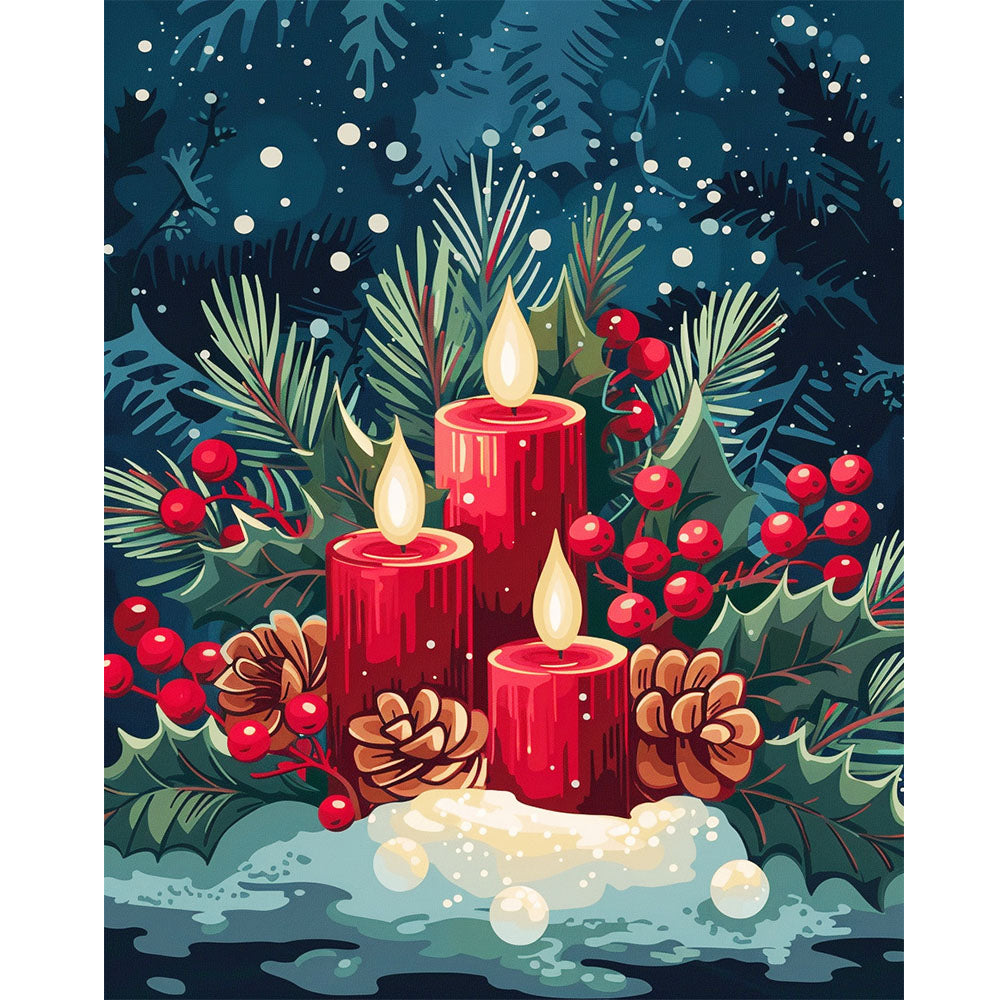 Weihnachtsglanz - Malen nach Zahlen