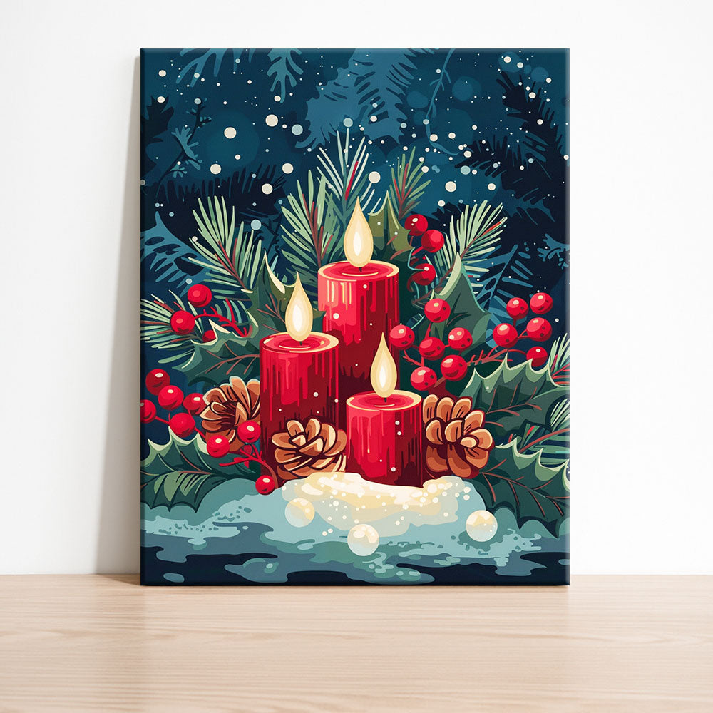 Weihnachtsglanz - Malen nach Zahlen