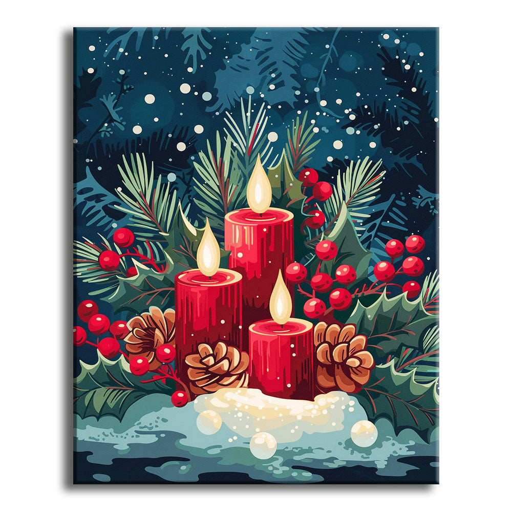 Weihnachtsglanz - Malen nach Zahlen